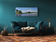 Modern Glass Picture – Available in 5 different sizes – Nature Series 01C: Summer panorama of the river