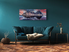 Modern Glass Picture – Available in 5 different sizes – Nature Series 01C: Vestrahorn mountain