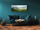 Graphic Art Print on Glass – Available in 5 different sizes – Nature Series 01B: Panoramic foggy landscape