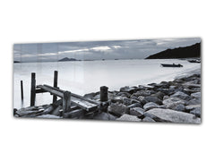Glass Print Wall Art – Image on Glass 125 x 50 cm (? 50” x 20”) ; Lake 1