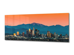Beautiful Quality Glass Print Picture – Available in 5 different sizes – Cities Series 04: Skyline of Los Angeles