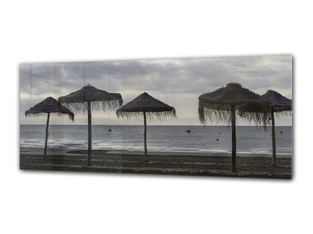 Wall Picture behind Tempered Glass 125 x 50 cm (? 50” x 20”) ; Beach 4