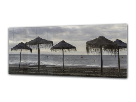Wall Picture behind Tempered Glass 125 x 50 cm (? 50” x 20”) ; Beach 4