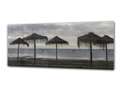 Wall Picture behind Tempered Glass 125 x 50 cm (? 50” x 20”) ; Beach 4