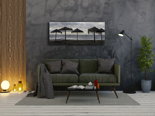 Wall Picture behind Tempered Glass 125 x 50 cm (? 50” x 20”) ; Beach 4