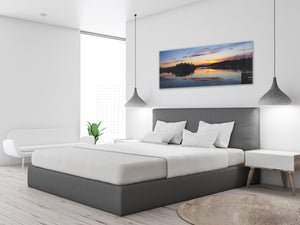 Glass Picture Toughened Wall Art  – Available in 5 different sizes – Nature Series 01D: Reflections on a calm lake