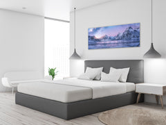 Graphic Art Print on Glass – Available in 5 different sizes – Nature Series 01B: Mountain lake in winter