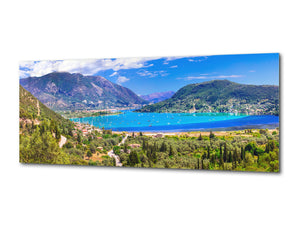 Glass Print Wall Art – Available in 5 different sizes – Nature Series 01A: Picturesque bay in Greece