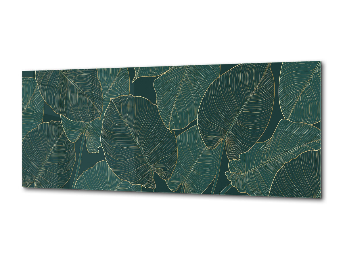 Glass Wall Art – Available in 5 different sizes – Flowers and leaves Series 03: Monstera deliciosa