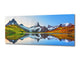 Graphic Art Print on Glass – Available in 5 different sizes – Nature Series 01B: Mountains reflection in the lake