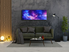 Wall Art Glass Print Canvas Picture  – Available in 5 different sizes – Miscellanous Series 05: Stunning Galaxy
