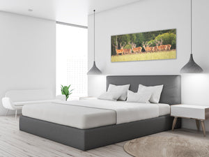 Wall Art Glass Print Picture – Available in 5 different sizes – Animals Series 02: Peaceful animal herd in nature