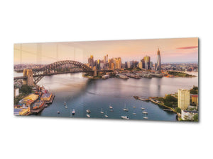 Beautiful Quality Glass Print Picture – Available in 5 different sizes – Cities Series 04: Sydney Harbour Bridge