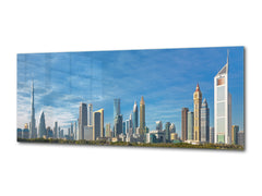 Beautiful Quality Glass Print Picture – Available in 5 different sizes – Cities Series 04: Modern city center in Dubai