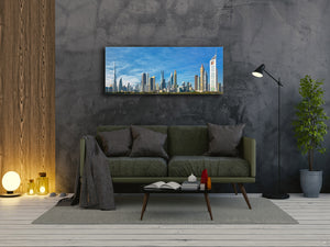 Beautiful Quality Glass Print Picture – Available in 5 different sizes – Cities Series 04: Modern city center in Dubai