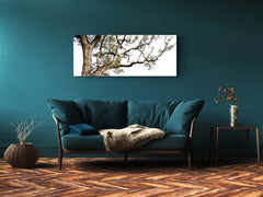Arte mural con impresión en vidrio: imagen sobre vidrio de 125 x 50 cm (≈ 50” x 20”); Árbol 3