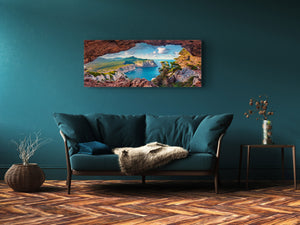 Glass Print Wall Art – Available in 5 different sizes – Nature Series 01A: Astonishing summer view of Sardinia