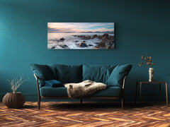 Glass Picture Wall Art  – Available in 5 different sizes – Nature Series 01D: Rocks in the sea