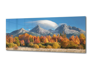 Glass Print Wall Art – Available in 5 different sizes – Nature Series 01A: Autumn view on the Polish mountains