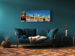 Glass Print Wall Art – Image on Glass 125 x 50 cm (? 50” x 20”) ; City 27