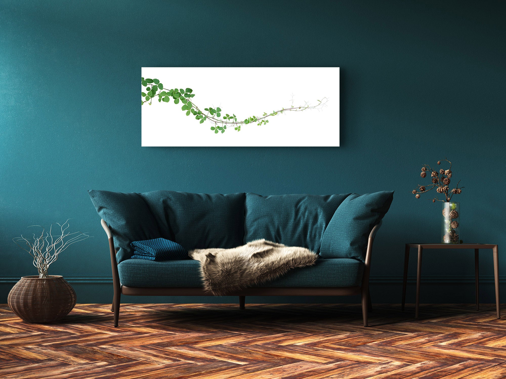 Glass Wall Art  - Available in 5 different sizes – Flowers and leaves Series 03: Cayratia liana