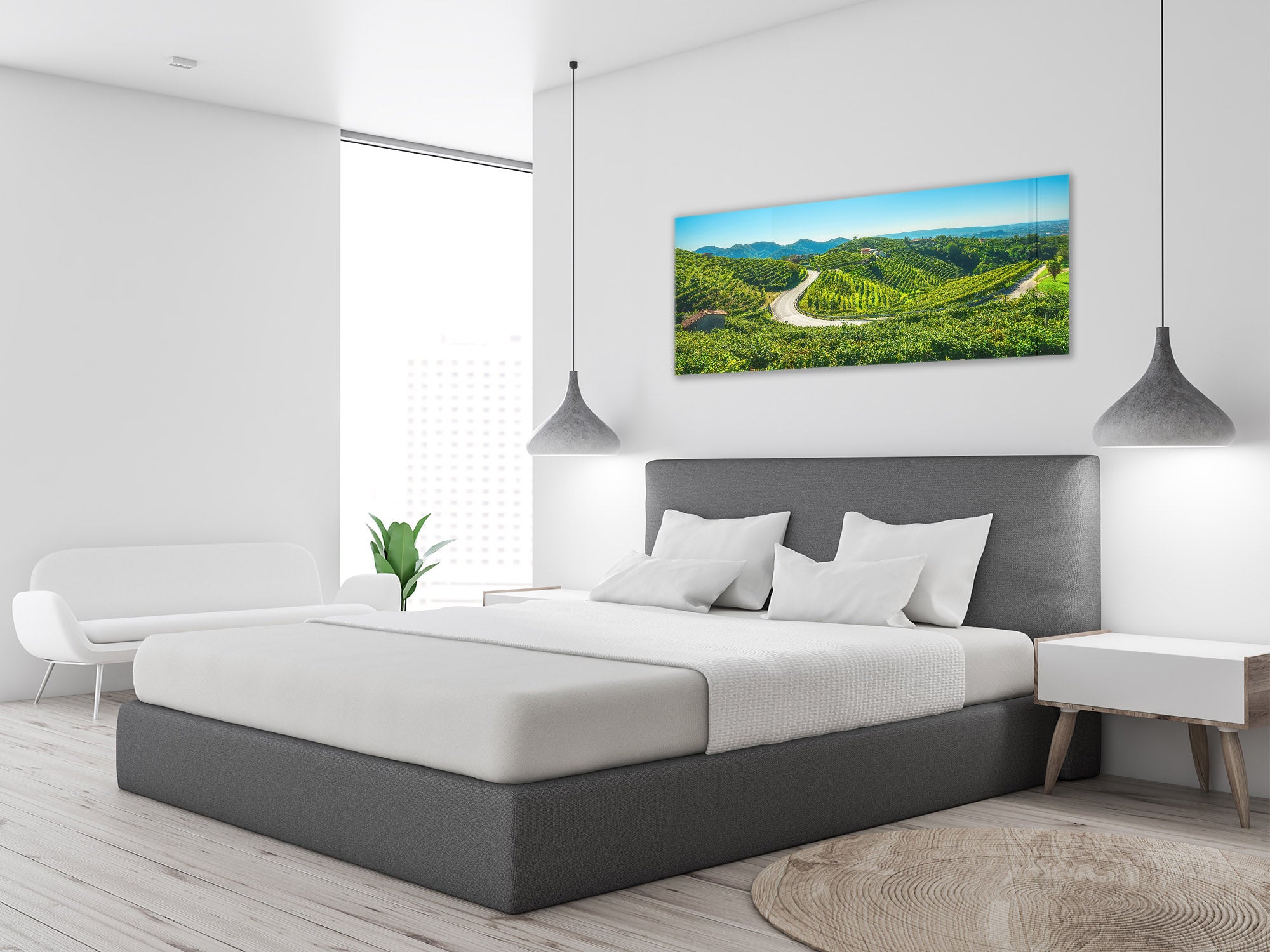 Glass Print Wall Art – Available in 5 different sizes – Nature Series 01A: Prosecco Hills, Unesco World Heritage