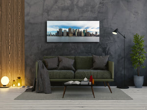 Beautiful Quality Glass Print Picture – Available in 5 different sizes – Cities Series 04: Panoramic view of Manhattan