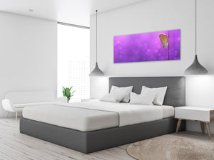 Wall Art Glass Print Picture – Available in 5 different sizes – Animals Series 02: Butterfly the violet background