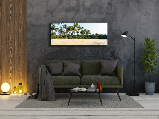 Graphic Art Print on Glass – Available in 5 different sizes – Nature Series 01B: Beautiful beach