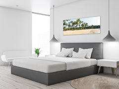 Impresión de arte gráfico sobre vidrio – Disponible en 5 tamaños diferentes – Serie Naturaleza 01B: Hermosa playa