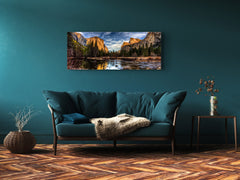 Glass Print Wall Art – Image on Glass 125 x 50 cm (? 50” x 20”) ; Mountains 10