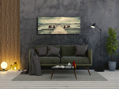 Wall Art Glass Print Picture 125 x 50 cm (? 50” x 20”) ; Pier 10