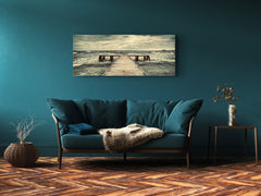 Wall Art Glass Print Picture 125 x 50 cm (? 50” x 20”) ; Pier 10