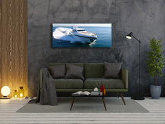 Glass Print Wall Art – Image on Glass 125 x 50 cm (? 50” x 20”) ; Boat 2