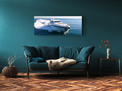 Glass Print Wall Art – Image on Glass 125 x 50 cm (? 50” x 20”) ; Boat 2