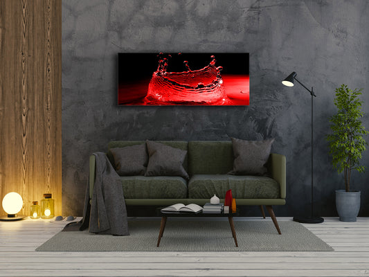 Cuadro de pared tras vidrio templado 125 x 50 cm (≈ 50” x 20”) ; Agua 1