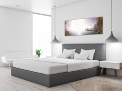 Modern Glass Picture – Available in 5 different sizes – Nature Series 01C: Foggy lake