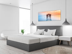 Glasbild-Wandkunst – Erhältlich in 5 verschiedenen Größen – Naturserie 01D: Meeresufer an einem schönen Morgen in Nagalang, Labuan