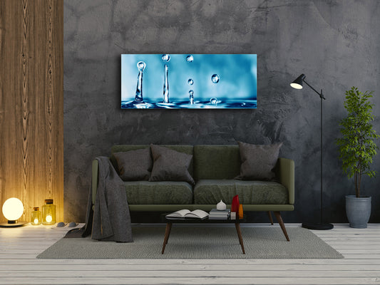 Glass Print Wall Art – Image on Glass 125 x 50 cm (? 50” x 20”) ; Water 9