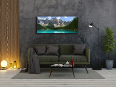 Arte mural con impresión en vidrio: imagen sobre vidrio, 125 x 50 cm (≈ 50” x 20”); Lago 9