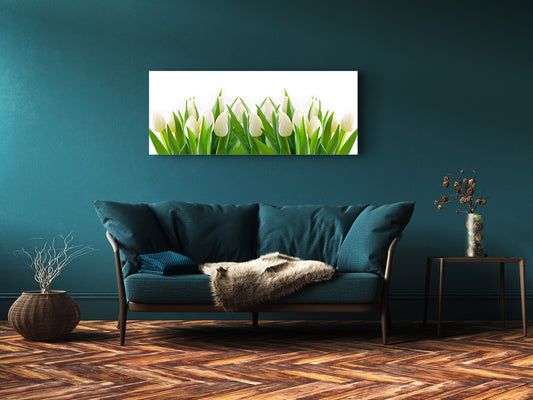 Glass Print Wall Art – Image on Glass 125 x 50 cm (? 50” x 20”) ; Tulip