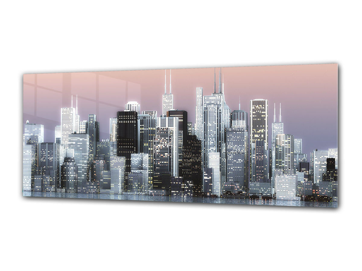 Glass Print Wall Art – Image on Glass 125 x 50 cm (? 50” x 20”) ; City 25