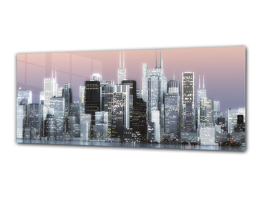 Glass Print Wall Art – Image on Glass 125 x 50 cm (? 50” x 20”) ; City 25
