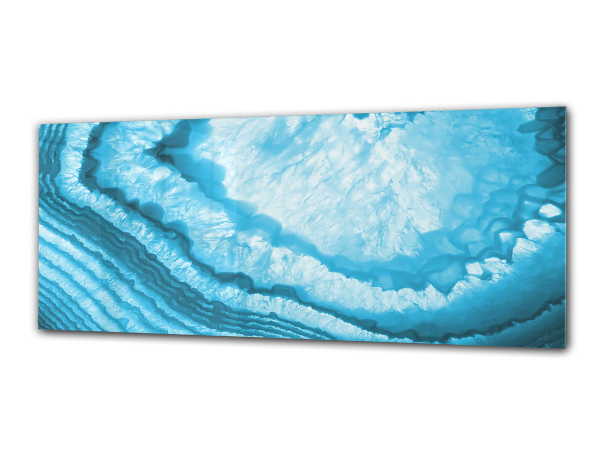 Arte mural con impresión en vidrio: imagen sobre vidrio de 125 x 50 cm (≈ 50” x 20”); textura 4