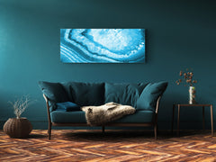 Arte mural con impresión en vidrio: imagen sobre vidrio de 125 x 50 cm (≈ 50” x 20”); textura 4