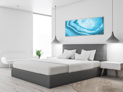 Arte mural con impresión en vidrio: imagen sobre vidrio de 125 x 50 cm (≈ 50” x 20”); textura 4