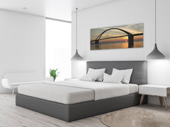 Glass Print Wall Art – Image on Glass 125 x 50 cm (≈ 50” x 20”) ; Bridge 22