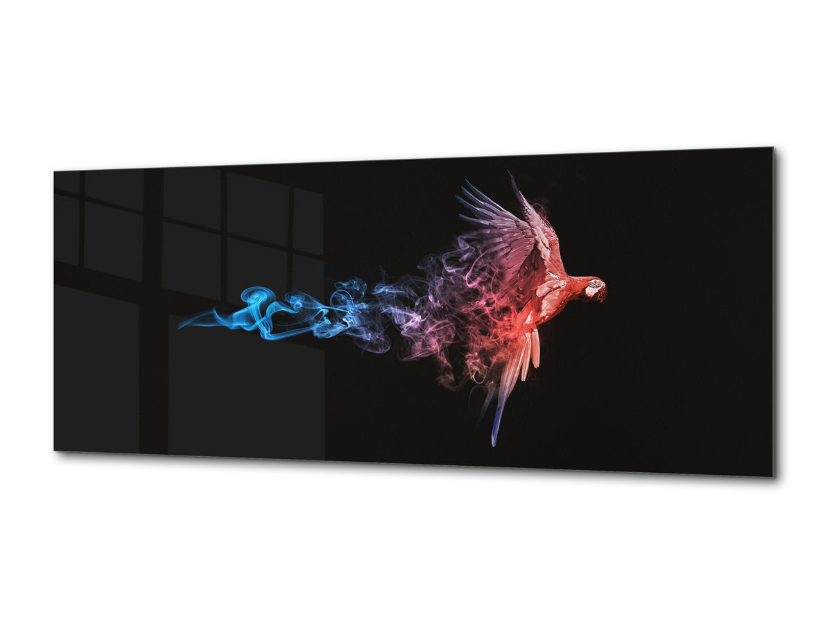 Wall Art Glass Print Picture – Available in 5 different sizes – Animals Series 02: Colorful parrot