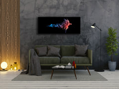 Wall Art Glass Print Picture – Available in 5 different sizes – Animals Series 02: Colorful parrot