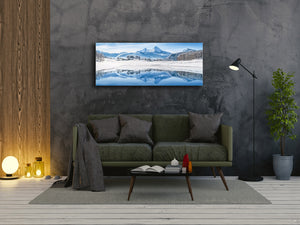 Modern Glass Picture – Available in 5 different sizes – Nature Series 01C: White winter wonderland